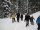 16 peeps and 2 dogs enjoy a Magical Snowshoe